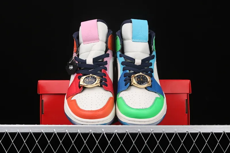 All categories Air Jordan Jordan series basketball shoes Air Jordan 1 Mid Melody Ehsani x Air Jordan 1 Mid "Fearless" AJ1 Joe 1 watch orange and green mandarin duck CQ7629-100